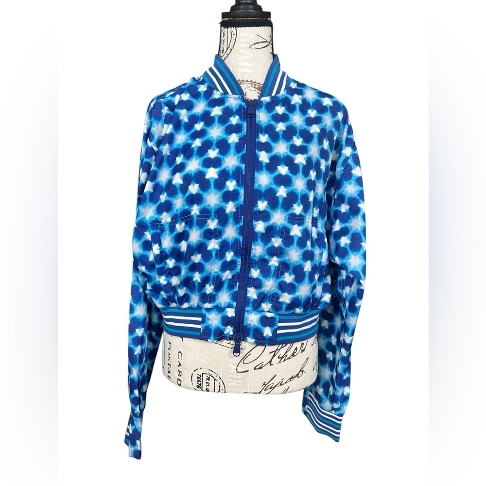 Free People lightweight zip up cropped tennis jacket size S-M - Picture 3 of 8